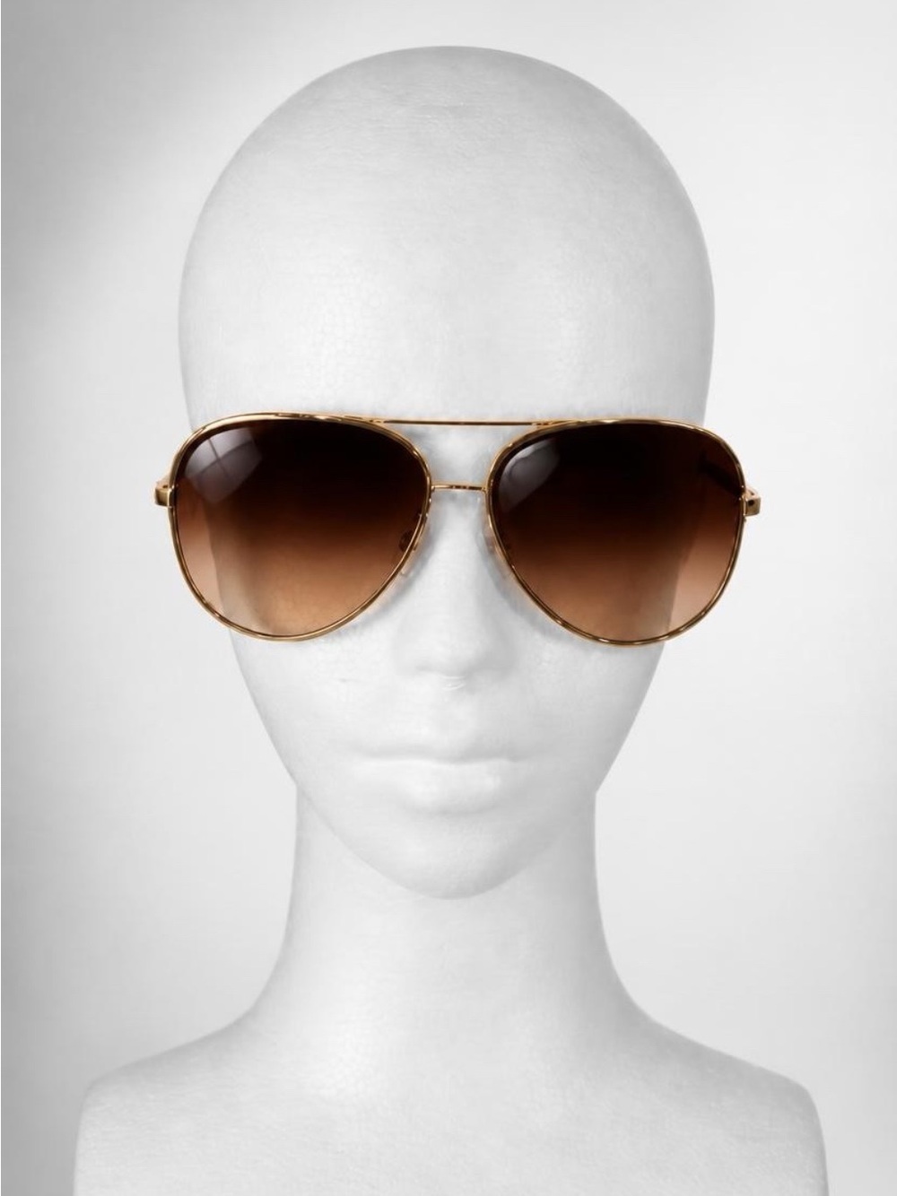 CHANEL Aviator Sunglasses, Brn leather/gold chain temples,CCs, brn gradient lens